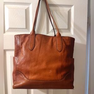Frye Brown Leather Side Pocket Hobo Shoulder Bag